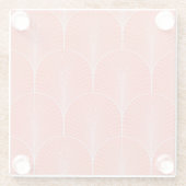 Rot-grau Deko, Vintage Tapete. Glasuntersetzer (Rückseite)