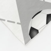 Rot-Grau-Fußballmannschaft - Raute Fleecedecke (Ecke)