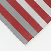 Rot, Grau, Schwarz, Weiße Streifen Fleecedecke (Ecke)