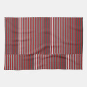 Rot, Grau, Schwarz, Weiße Streifen Geschirrtuch (Horizontal)