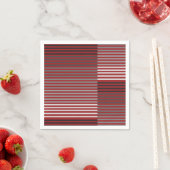 Rot, Grau, Schwarz, Weiße Streifen Serviette (Beispiel)