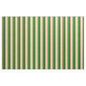 Rot, Grau, Tan, Grün und Schwarz farbige Linien Stoff (Fat Quarter (45,7 x 55,9 cm))