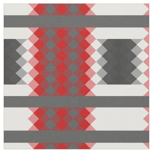 rot grau und weiß geometrisch stoff (Nahaufnahme)