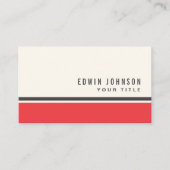 Rot graue Grenze modern stilvoll Visitenkarte (Vorderseite)