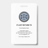 Rot-graue Streifen-Spalte Ausweis (Rückseite)