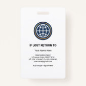 Rot-graue Streifen-Spalte Ausweis (Rückseite)