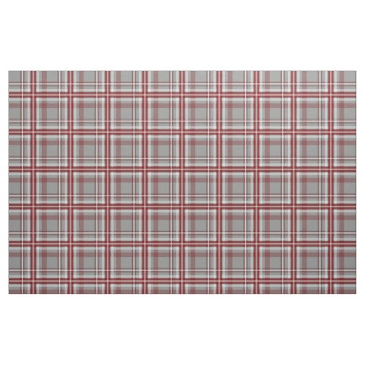 Rot-Grauweiß kariert Stoff (Fat Quarter (45,7 x 55,9 cm))