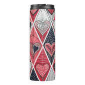 ROT GRAY SCHWARZ-WEISS PATCHWORK VALENTINE HEARS THERMOSBECHER (Rückseite)