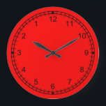 Rot Große Wanduhr<br><div class="desc">Hex-Code: FF0000. Wir tun alles,  um die Farbe,  die Sie sehen,  zu entsprechen,  können jedoch nicht garantieren,  eine 100% Farbanpassung,  da bestimmte Farben auf dem Bildschirm oder bei der Herstellung anders aussehen.</div>