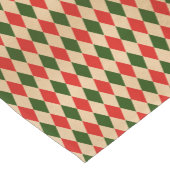 Rot Grün Argyle Tischläufer Kurz (Ecke)