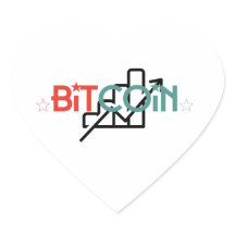 "Rot Grün Bitcoin Wachstumsdiagramm Herz Design"