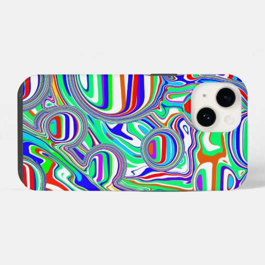 Rot, Grün, Blau, Abstrakte Linien iPhone Hülle (Rückseite (Horizontal))