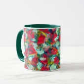Rot-Grün-Blau-Gelbe Abstraktion Tasse (Vorderseite Links)