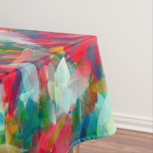 Rot-Grün-Blau-Gelbe Abstraktion Tischdecke