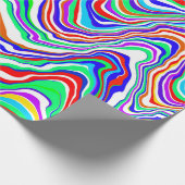 Rot, Grün, Blau, Weiß Abstrakt Geschenkpapier (Ecke)