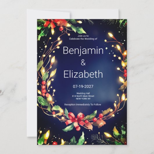 Rot-grün-blaues Weihnachtsgebäck Einladung (Vorderseite)