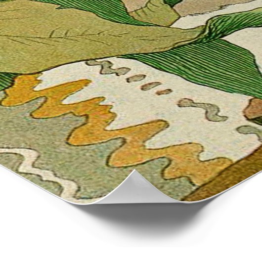 Rot-Grün-Blütensittich Poster (Ecke)