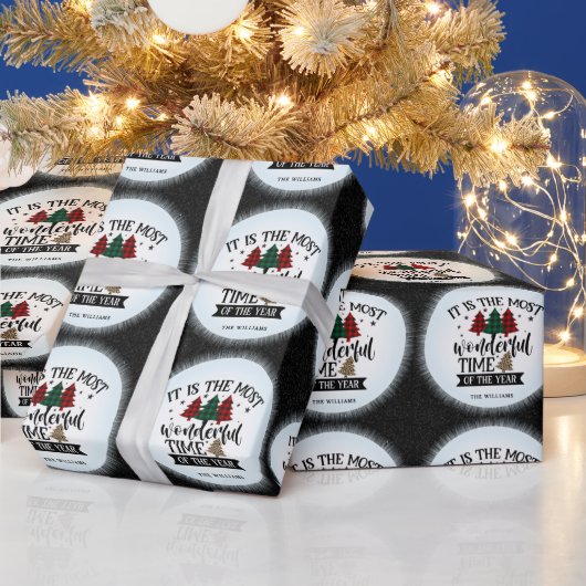 Rot & Grün Buffalo Kariertes Muster Frohe Weihnach Geschenkpapier (Feiertage)