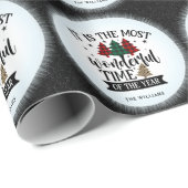 Rot & Grün Buffalo Kariertes Muster Frohe Weihnach Geschenkpapier (Rolleneckpunkt)