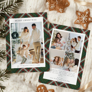 Rot Grün Buffalo Karo Foto Collage Weihnachten
