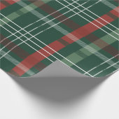 Rot & Grün Buffalo Karo Personalisiert Geschenkpapier (Ecke)