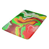 Rot, Grün, Burgund, farbenfroh Marmorflüssigkeit K Badematte (Schrägansicht)