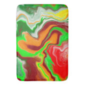 Rot, Grün, Burgund, farbenfroh Marmorflüssigkeit K Badematte (Vorderseite Vertikal)