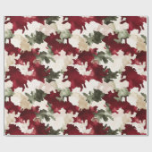 Rot Grün Creme Camo Geschenkpapier (Flach)