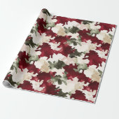 Rot Grün Creme Camo Geschenkpapier (Ungerollt)
