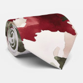 Rot Grün Creme Camo Krawatte (Gerollt)
