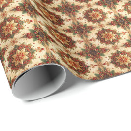 Rot grün dekoratives Feiertags-Geschenkpapier Geschenkpapier