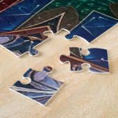 Rot Grün Dekoratives Puzzle (Seite)