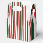 Rot-Grün-dünn gestreift Geschenkschachtel (Geöffnet)