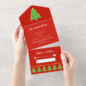 Rot & Grün - Einladung zu einem Weihnachtsfest (Abreißen)