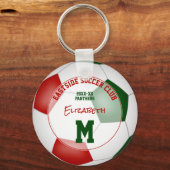 Rot-Grün-Fußballmannschaft färbt Sportgeschenke Schlüsselanhänger (Vorderseite)