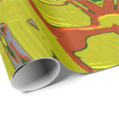 ~ Rot-Grün-Gelb-Fraktal ~ Weihnachten Geschenkpapier (Rolleneckpunkt)