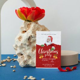 Rot-Grün-Gelb Moderne Weihnachtszeit-Party Einladu Feiertagskarte