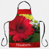 Rot, Grün, Gelb, Weiß, Blume, Blüte, Gerbera, Schürze (Vorderseite)