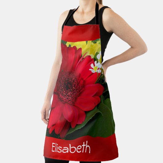 Rot, Grün, Gelb, Weiß, Blume, Blüte, Gerbera, Schürze (InSitu)