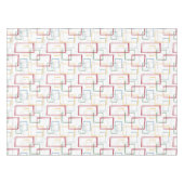 Rot-Grün-Gelbe Abstrakte Plätze Mitte des Jahrhund Tischdecke (Vorderseite (Horizontal))