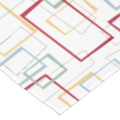 Rot-Grün-Gelbe Abstrakte Plätze Mitte des Jahrhund Tischdecke (Schrägansicht)