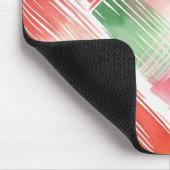 Rot Grün Gelbe Abstrakte Streifen Mousepad (Ecke)