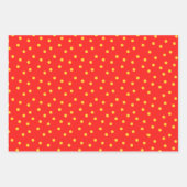 Rot-Grün-Gelber Polka-Dot Geschenkpapier Set (Vorderseite)