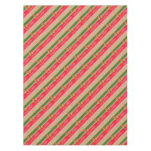 Rot-grün gestreifte, heilige Tischdecke