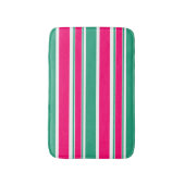 Rot-grün gestreiftes horizontales Muster Badematte (Vorderseite Vertikal)