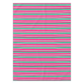 Rot-grün gestreiftes horizontales Muster Tischdecke (Vorderseite)