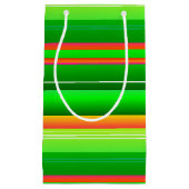 Rot-grün gestreiftes künstlerisches Muster Kleine Geschenktüte (Vorderseite)