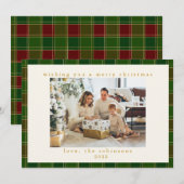 Rot Grün Gingham Karo Weihnachten (Vorne/Hinten)
