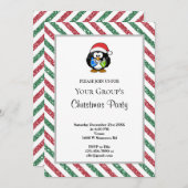 Rot/Grün Glitzer Weihnachten Party Einladung (Vorne/Hinten)