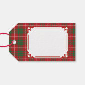 Rot & Grün Kariert Geschenkanhänger (Rückseite Horizontal)